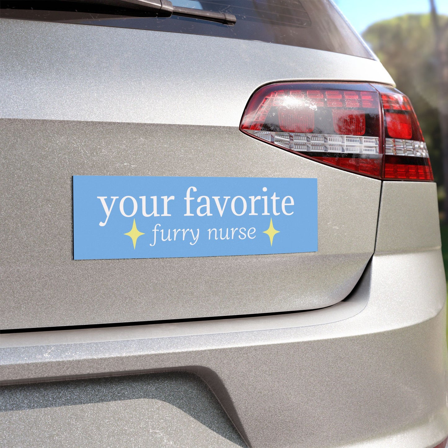 “your favorite furry nurse” - Car Magnet
