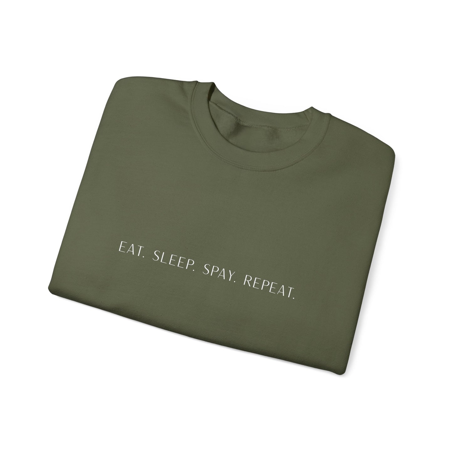 Eat.Sleep.Spay.Repeat -Embroidery Sweatshirt
