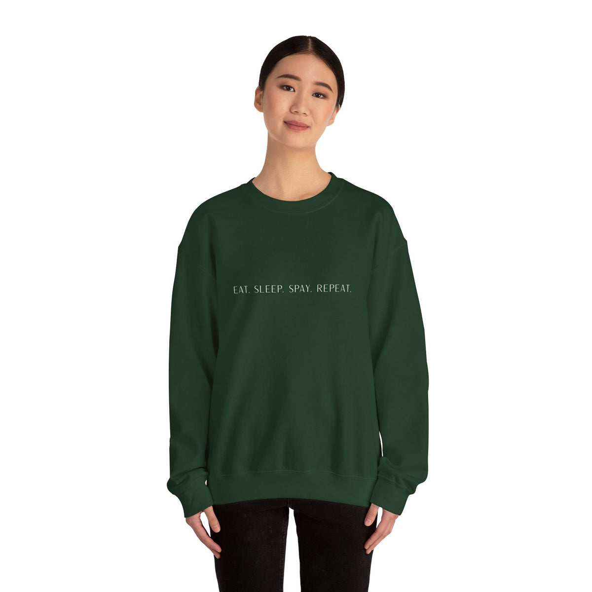 Eat.Sleep.Spay.Repeat -Embroidery Sweatshirt