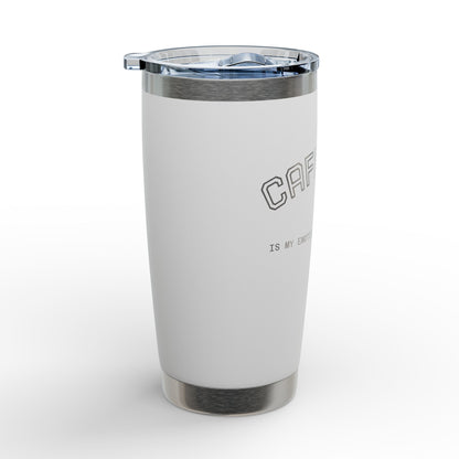 Caffeine 20oz Engraved Tumbler — Travel Mug for Coffee Lovers