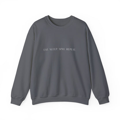 Eat.Sleep.Spay.Repeat -Embroidery Sweatshirt