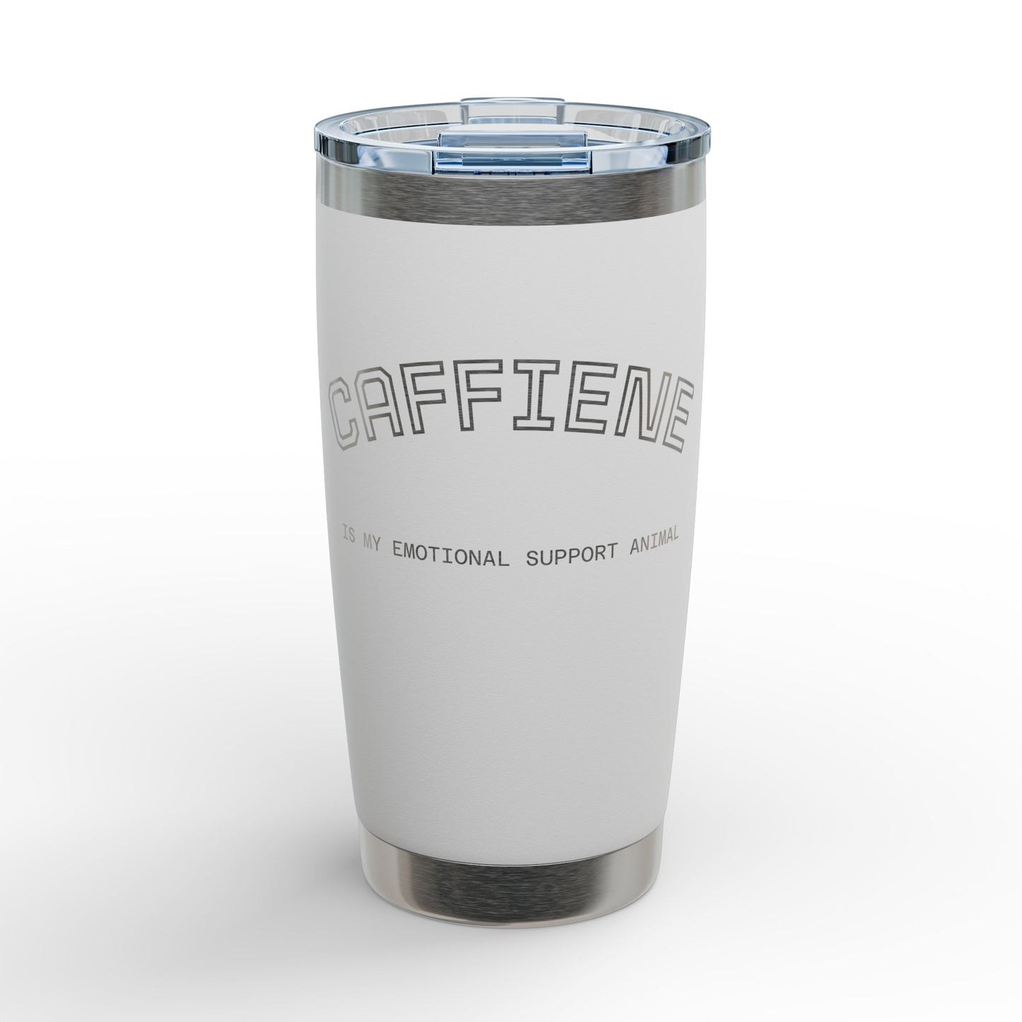 Caffeine 20oz Engraved Tumbler — Travel Mug for Coffee Lovers