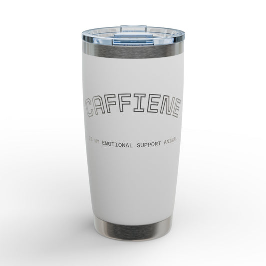 Caffeine 20oz Engraved Tumbler — Travel Mug for Coffee Lovers