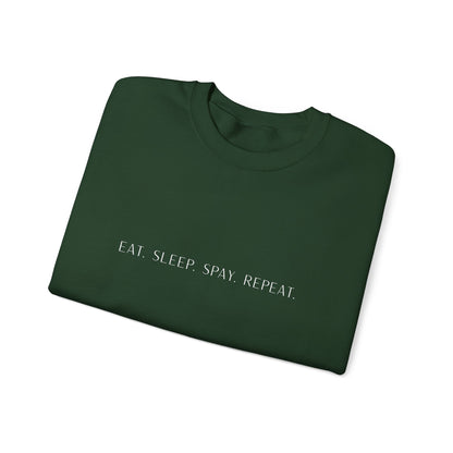 Eat. Sleep. Spay. Repeat - Embroidery Crewneck Sweatshirt