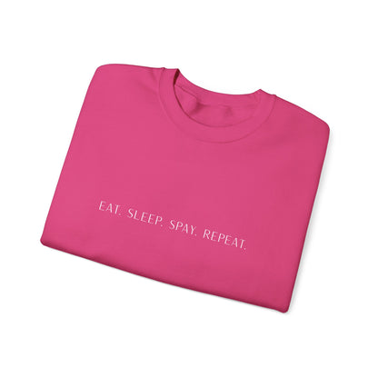 Eat.Sleep.Spay.Repeat -Embroidery Sweatshirt