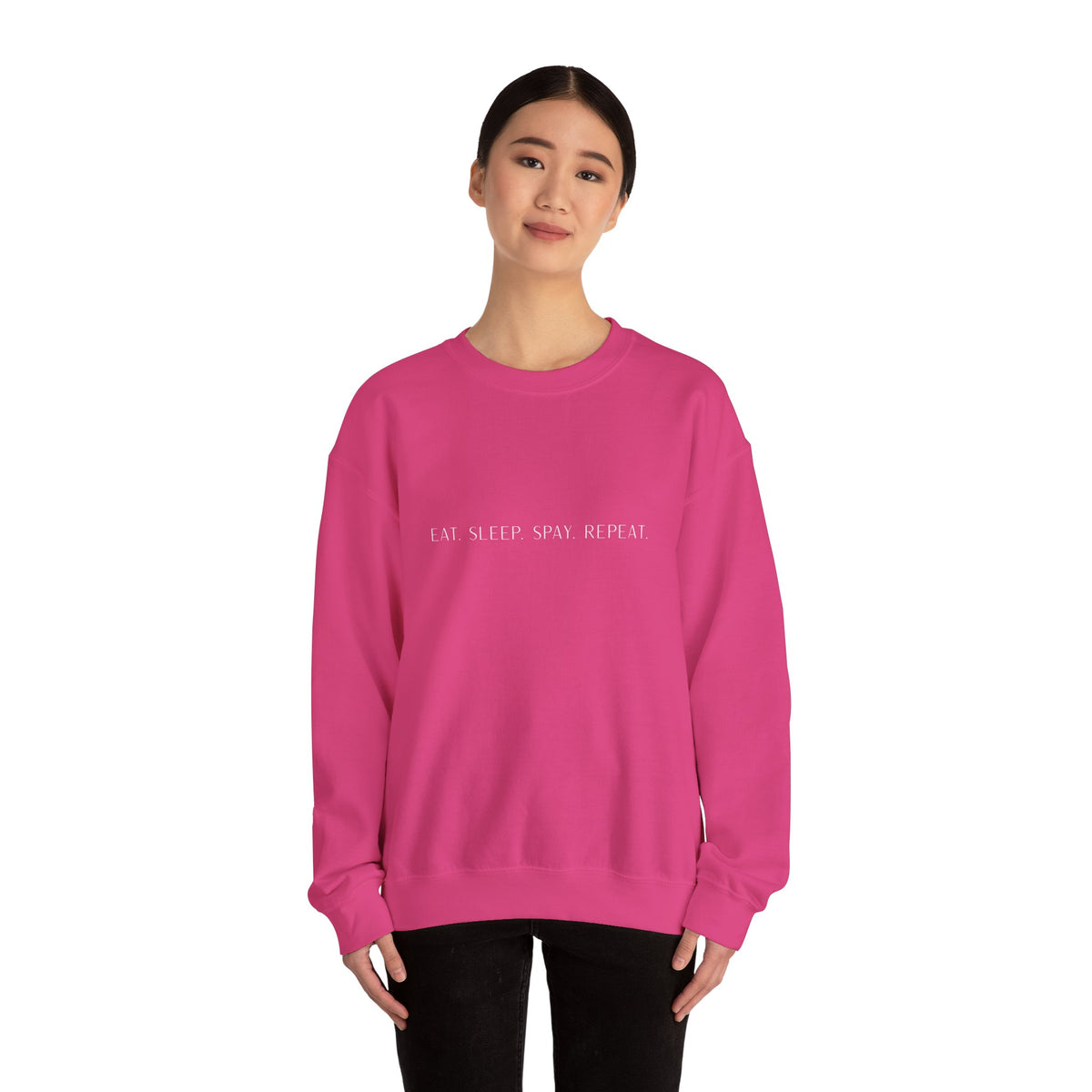 Eat.Sleep.Spay.Repeat -Embroidery Sweatshirt