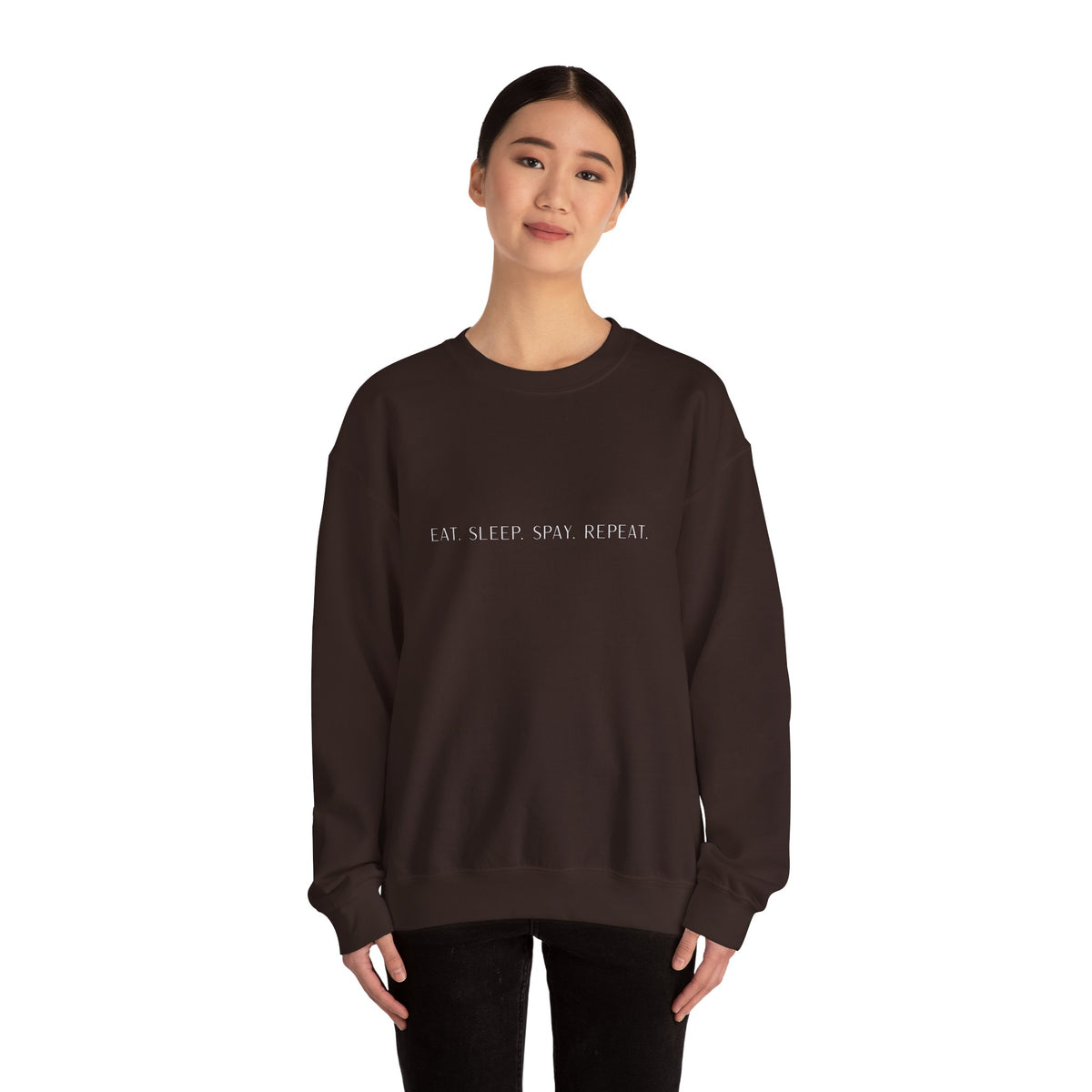 Eat.Sleep.Spay.Repeat -Embroidery Sweatshirt