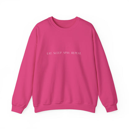 Eat.Sleep.Spay.Repeat -Embroidery Sweatshirt