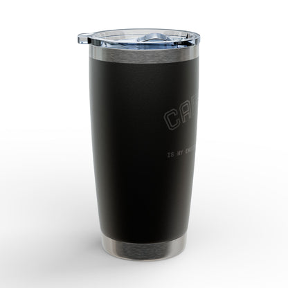 Insulated Stainless Steel Travel Tumbler - Caffeine Is My Emotional Support Animal