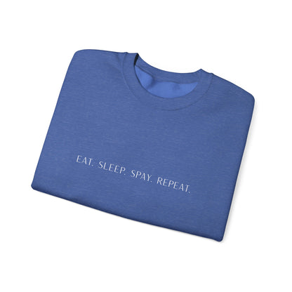 Eat. Sleep. Spay. Repeat - Embroidery Crewneck Sweatshirt