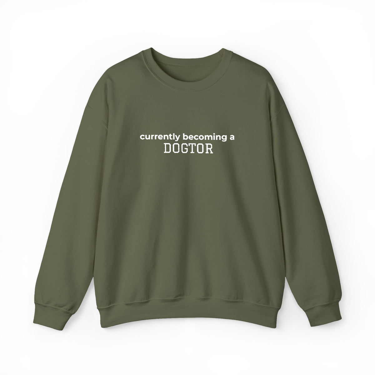 Currently Becoming a DOGTOR -Embroidery Sweatshirt