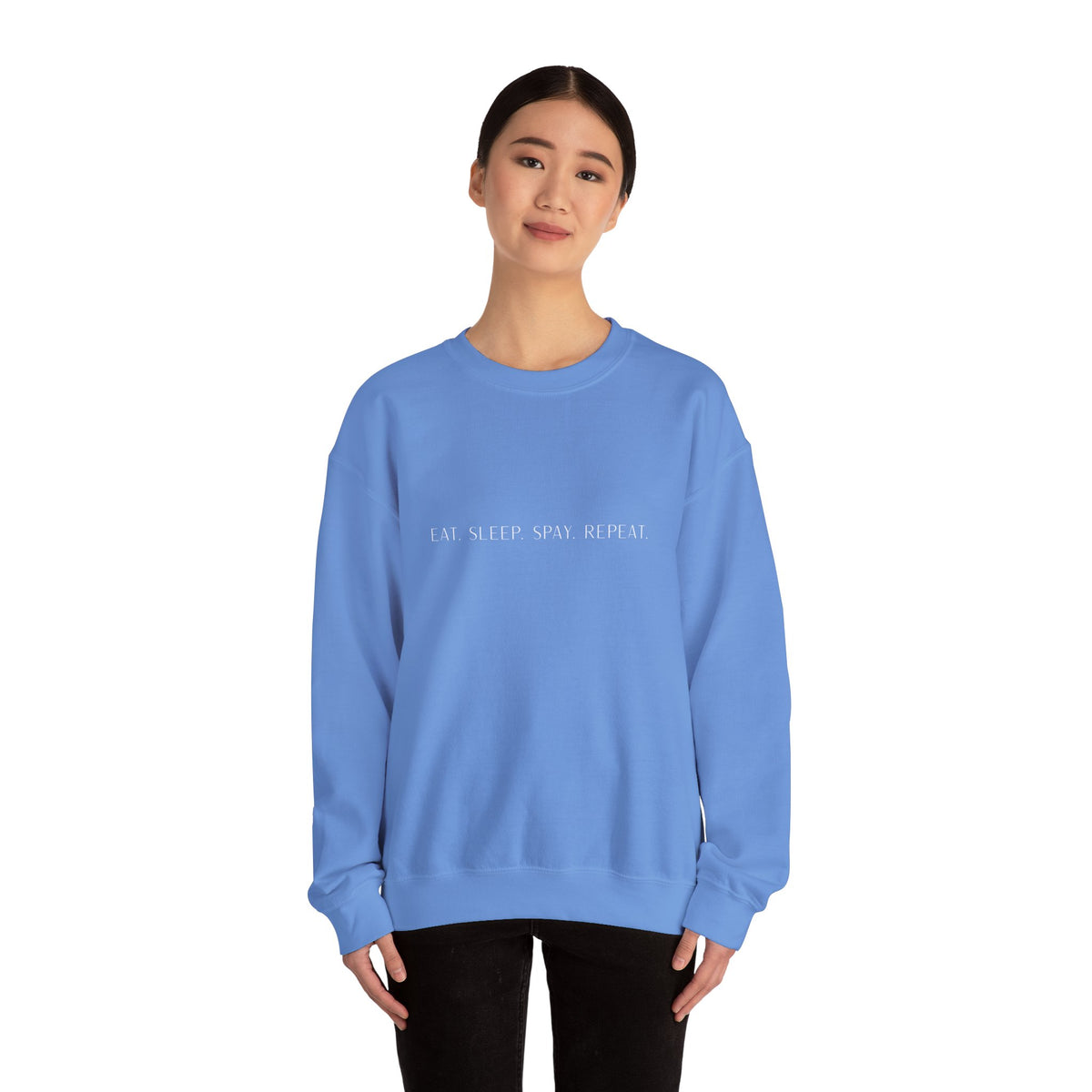 Eat.Sleep.Spay.Repeat -Embroidery Sweatshirt