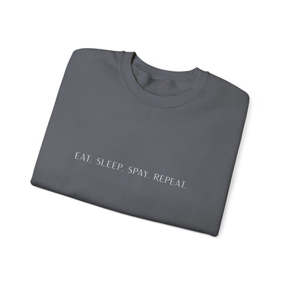 Eat.Sleep.Spay.Repeat -Embroidery Sweatshirt
