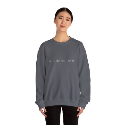 Eat. Sleep. Spay. Repeat - Embroidery Crewneck Sweatshirt