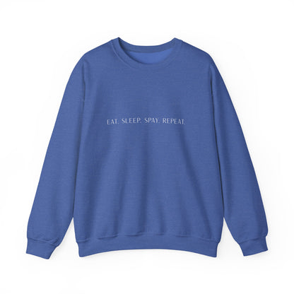 Eat.Sleep.Spay.Repeat -Embroidery Sweatshirt