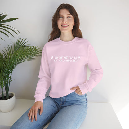 Academically Animal Obsessed- Embroidery Sweatshirt
