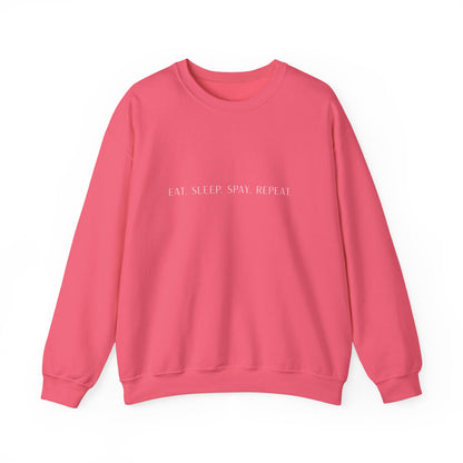 Eat.Sleep.Spay.Repeat -Embroidery Sweatshirt