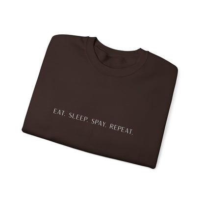 Eat.Sleep.Spay.Repeat -Embroidery Sweatshirt