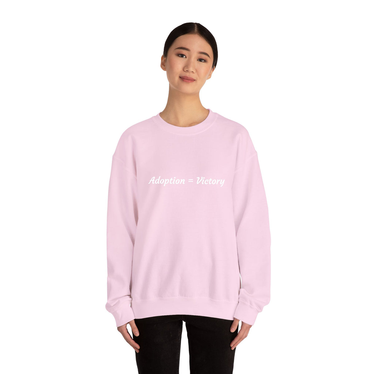 Adoption = Victory- Embroidery Sweastshirt