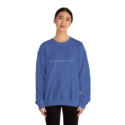 Eat. Sleep. Spay. Repeat - Embroidery Crewneck Sweatshirt